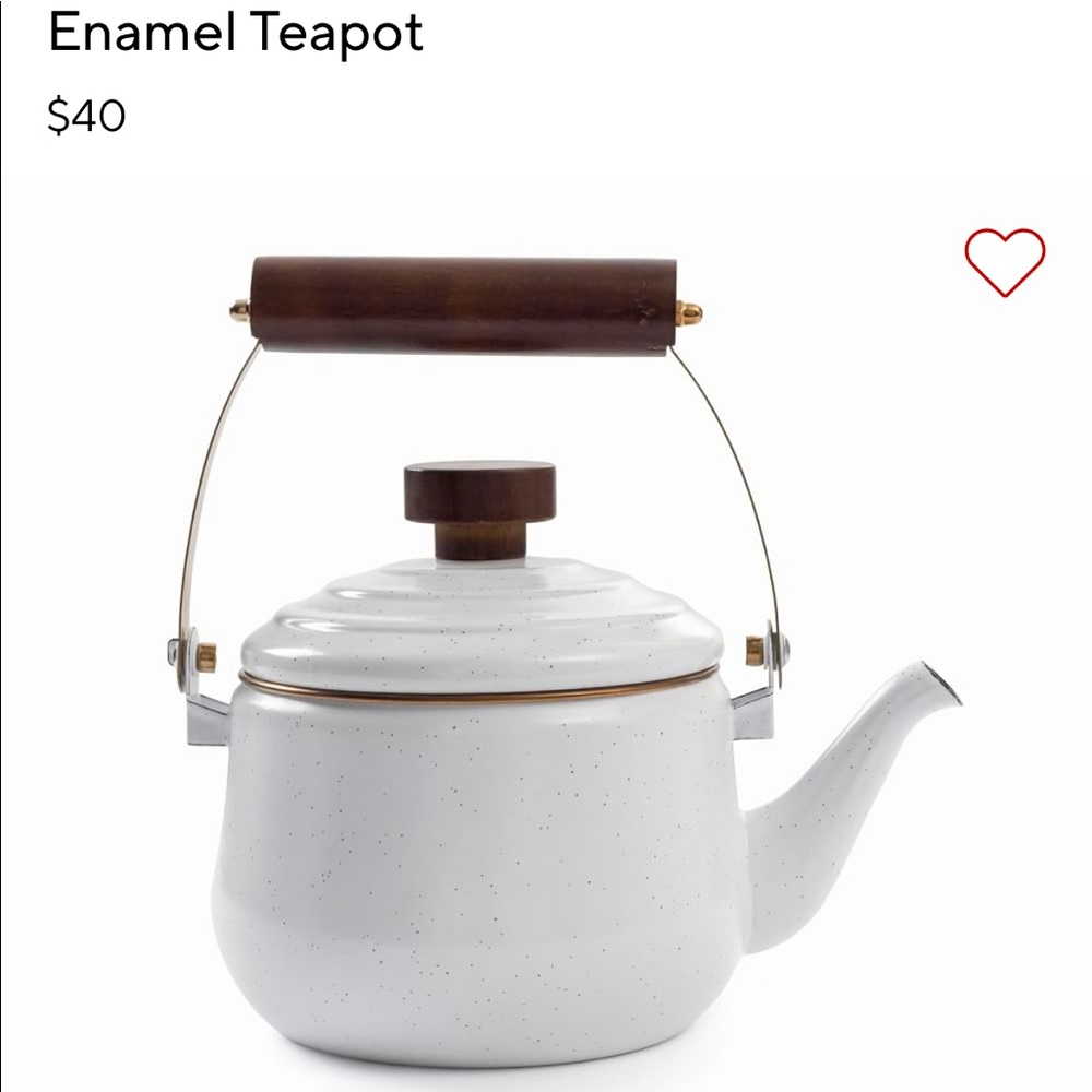 New Pottery Barn Barebones enamel teapot